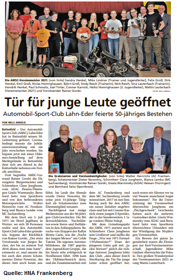 Automobil-Sport-Club Lahn-Eder feierte 50-jähriges Bestehen